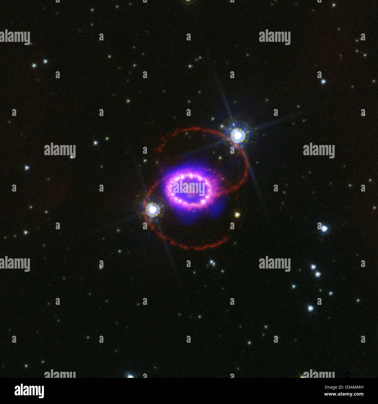 Supernova Explosion 1987A (NASA, Chandra, 2/22/07) Stock Photo
