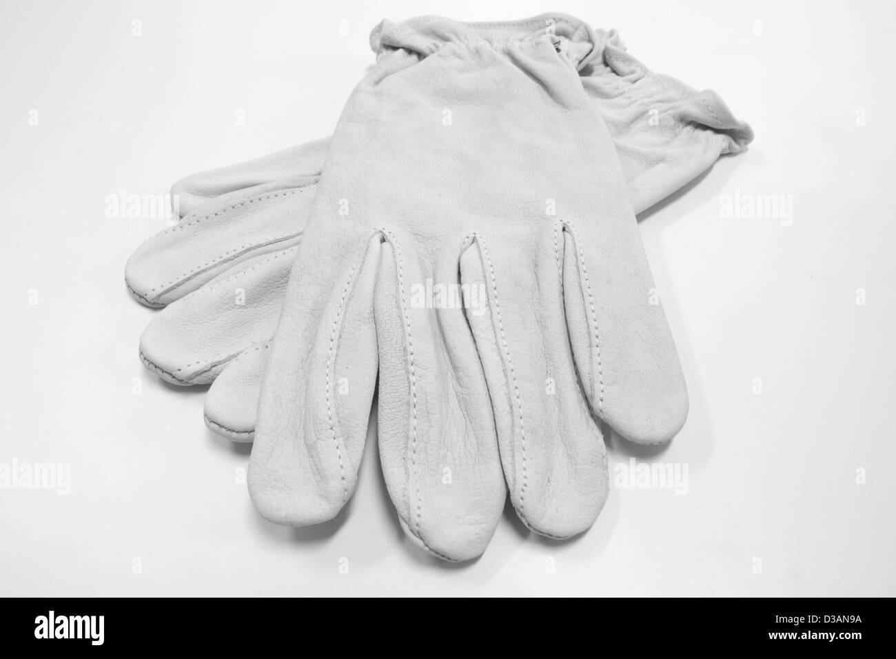 welding gloves leather isolate on white background Stock Photo
