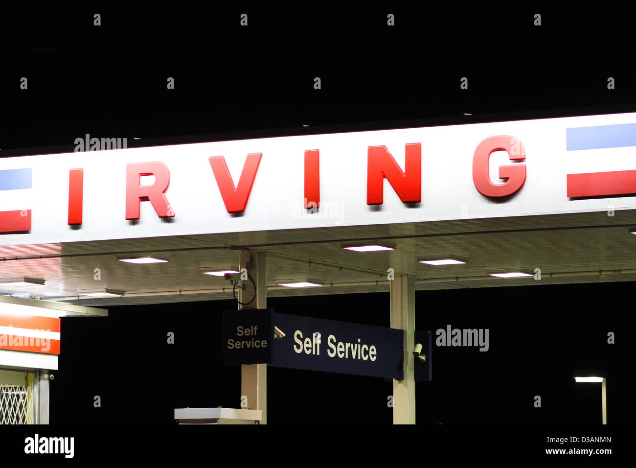 An Irving gas station located in Baddeck, Nova Scotia. Stock Photo