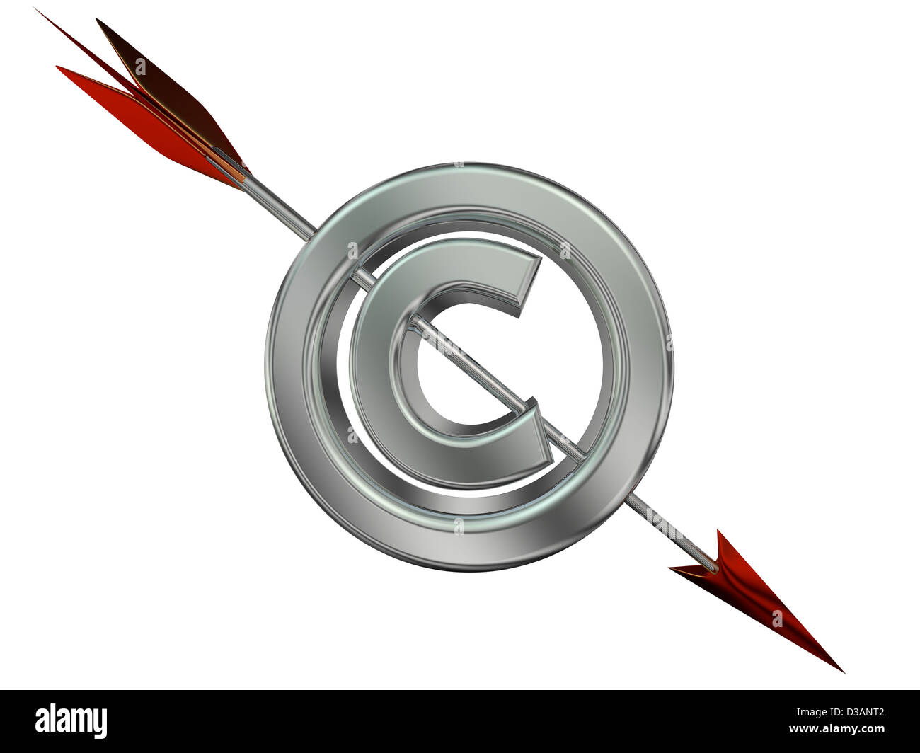 3d rendered concept of copyright violation Stock Photo