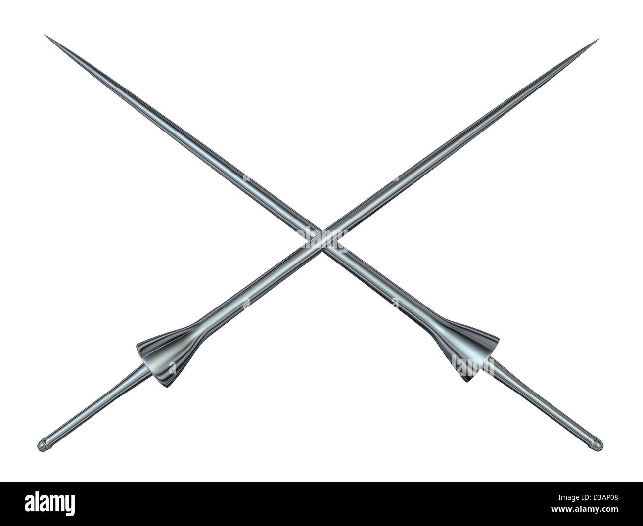 3d rendered metal knights lances Stock Photo Alamy