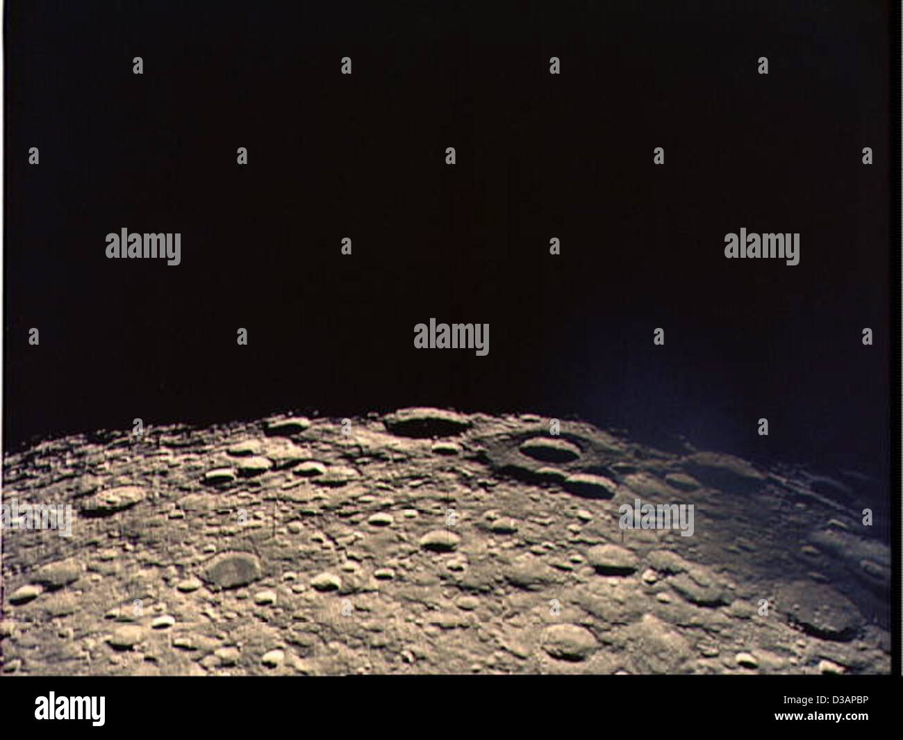Far Side of the Moon, Seen From Apollo 13 (NASA, Moon, 6/23/09) Stock Photo