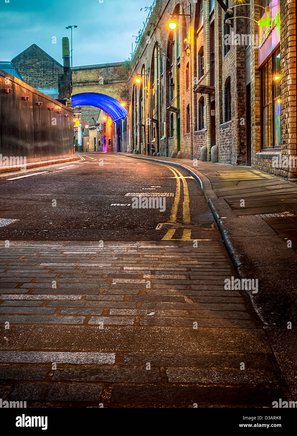 A london street HDR Stock Photo