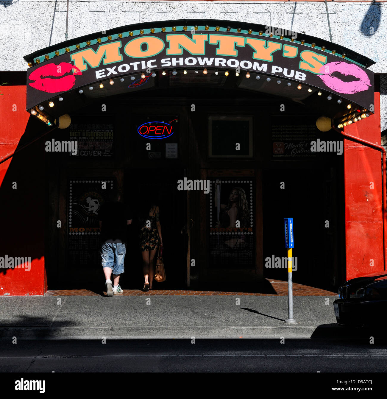 montys exotic showroom pub strip club closed shut down redevelopment redeveloped victoria vancouver island Stock Photo