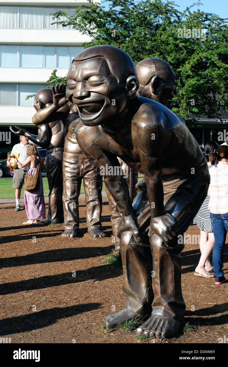 bronze bodybuilder statues stanley park vancouver BC canada art artwork
