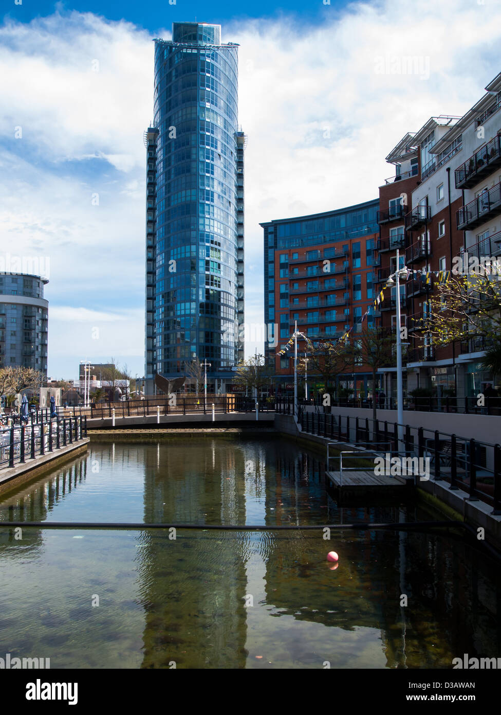 Luxury Housing blocks at Gunwharf quays in Portsmouth including the