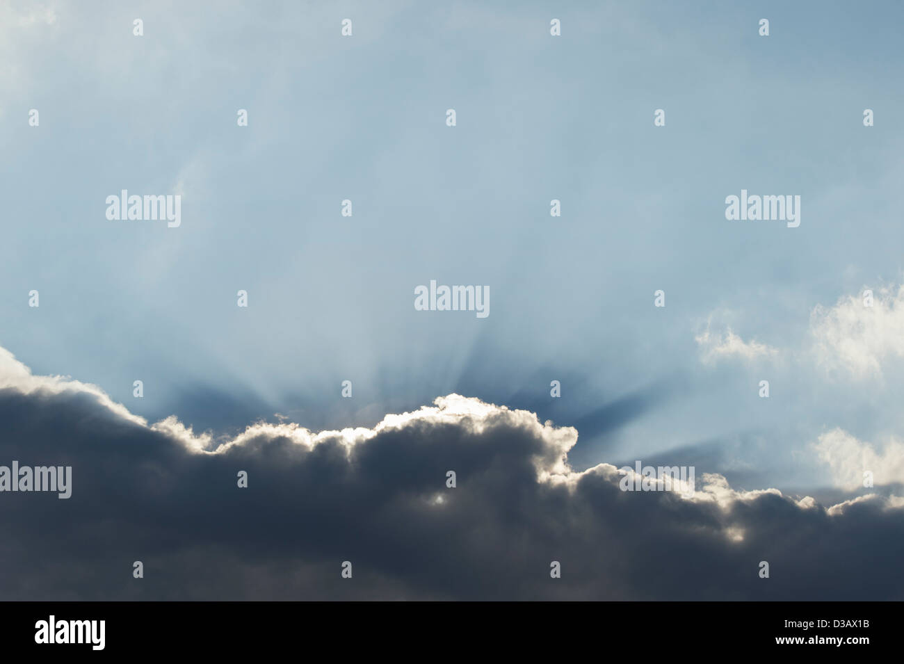 Storm cloud with a silver lining. India Stock Photo