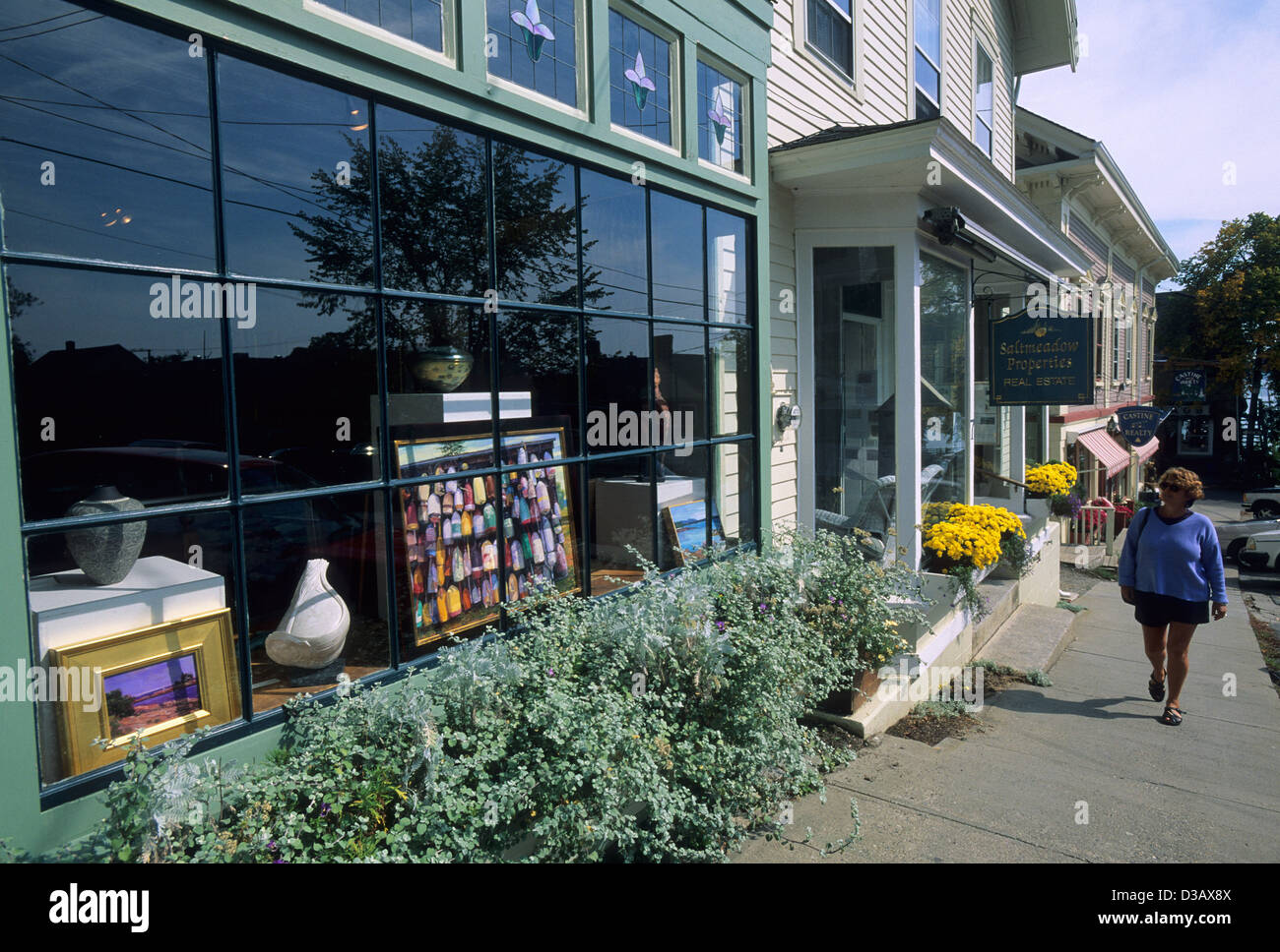 Elk2821652 Maine, Blue Hill Peninsula, Castine, street scene with