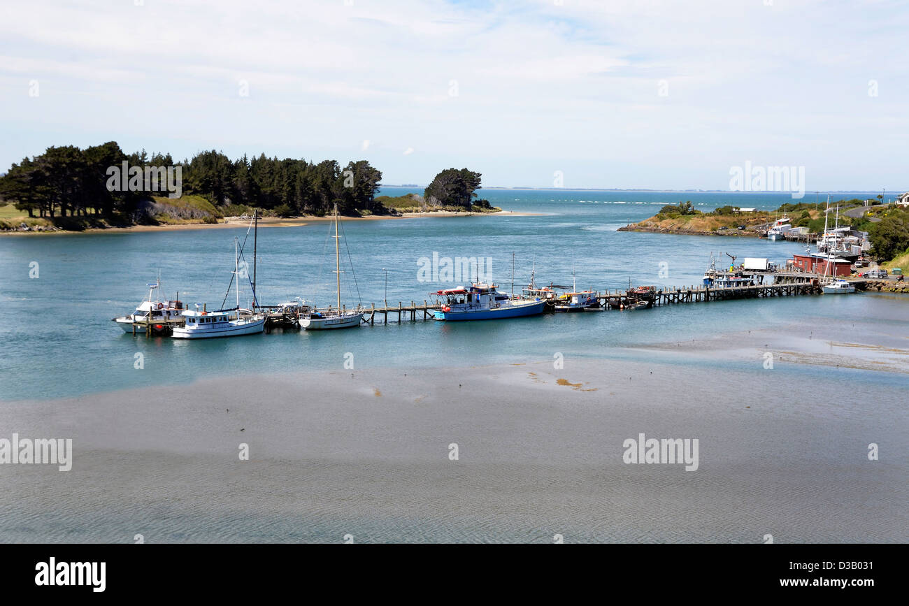 The harbour and Estuary, Riverton, Southland New Zealand Stock Photo