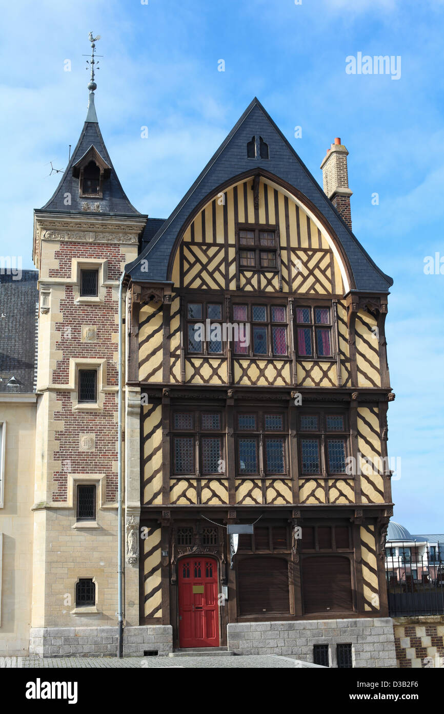 Typical architecture in Amiens, Somme region, France Stock Photo