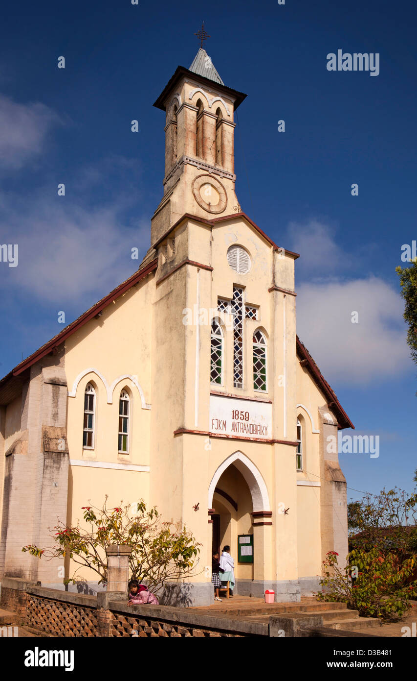 Madagascar, Fianarantsoa, Upper Town, Haute Ville, Antranobiriky protestant church Stock Photo