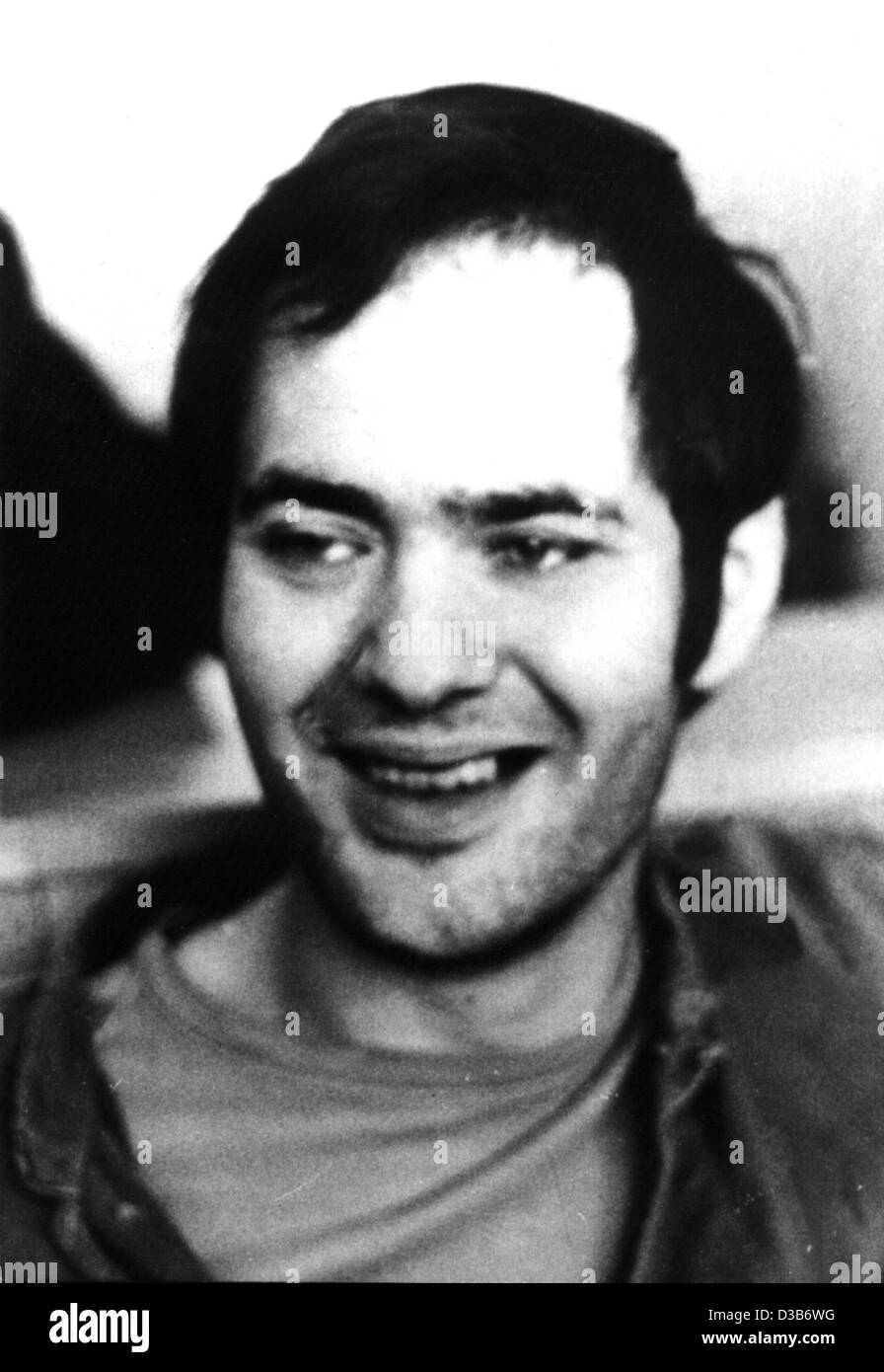 (dpa files) - An undated file picture shows Andreas Baader, a terrorist of the first generation of the German terrorist group RAF (Rote Armee Fraktion/Red Army Fraction). He was convicted of the 1968 arson bombing of a Frankfurt department store. With the help of famous journalist Ulrike Meinhof he  Stock Photo