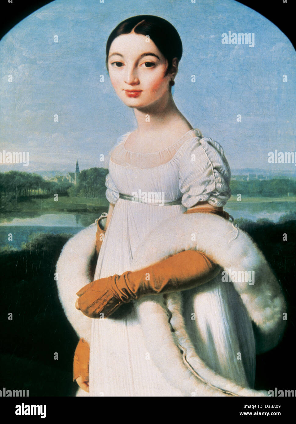 Jean Auguste Dominique Ingres (1780-1867). French painter. Portrait of Madame Riviere, 1805. Musee d'Orsay, Paris. France. Stock Photo