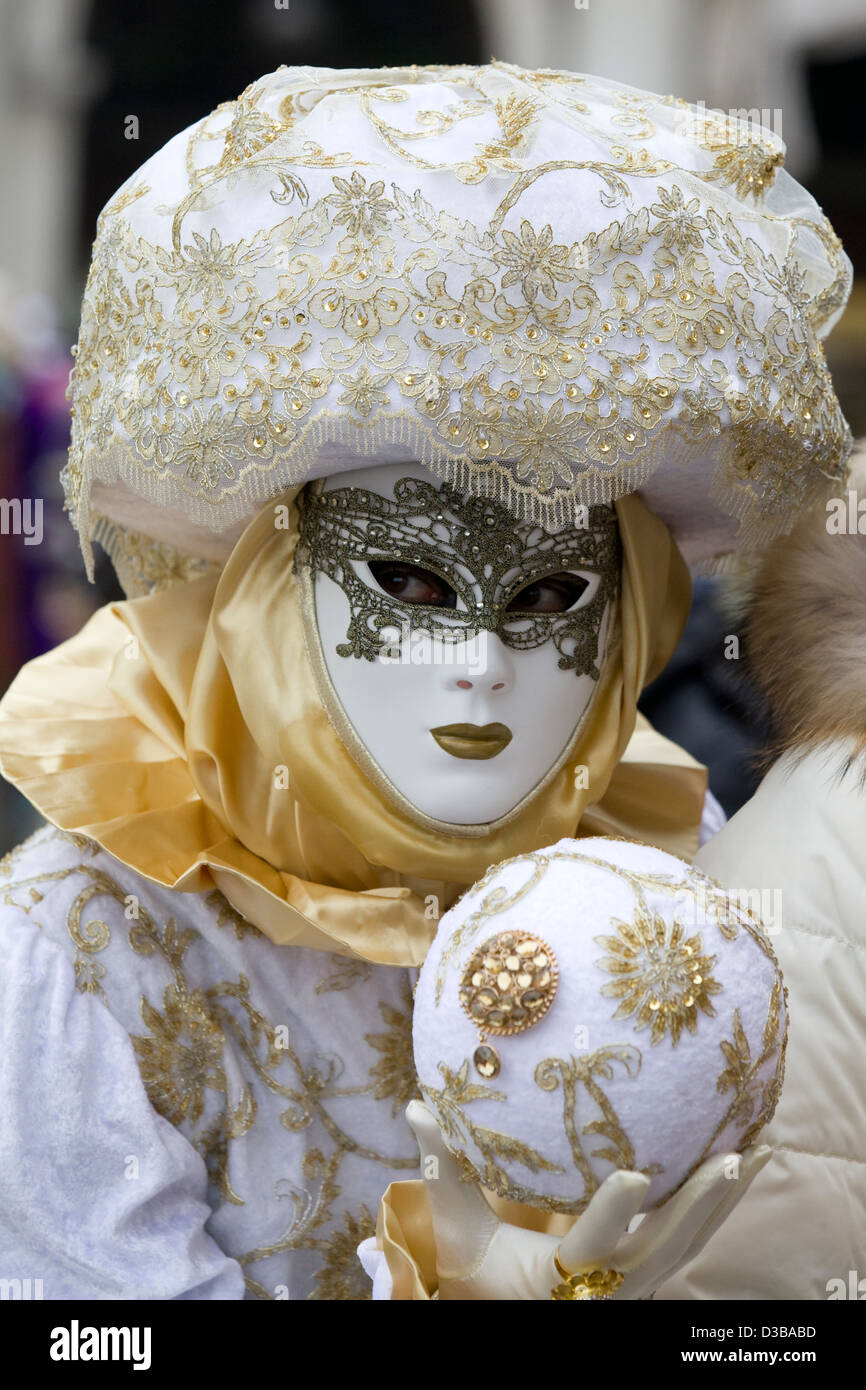 Traditional masks being worn at the carnival of Venice in San