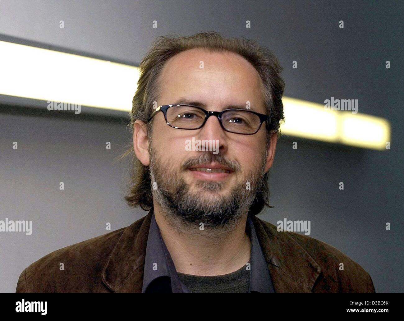 (dpa) - German born Oscar laureate Volker Engel, pictured in Frankfurt, 20 October 2002. The effect specialist and his company 'Uncharted Territory' just finished the adventure film 'Coronado' which cost only a faction of what the big studios normally spend. Engel's cost saving strategy is planning. Stock Photo