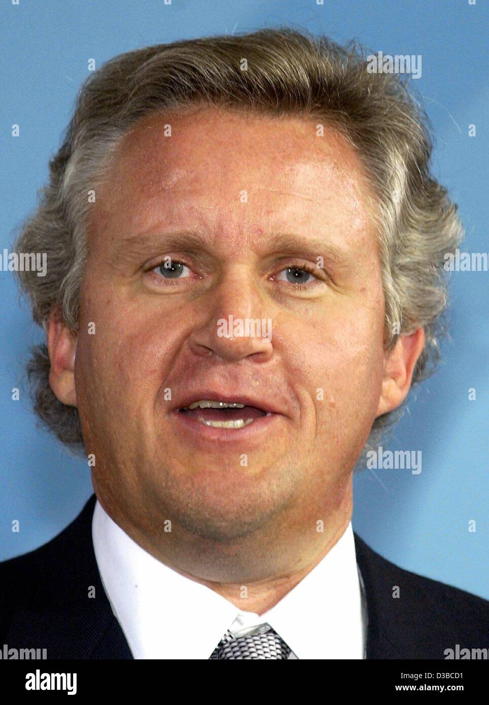 (dpa) - Jeffrey R. Immelt, Chairman of the Board of US company General Electric, pirctured in Berlin, 23 October 2002. Stock Photo