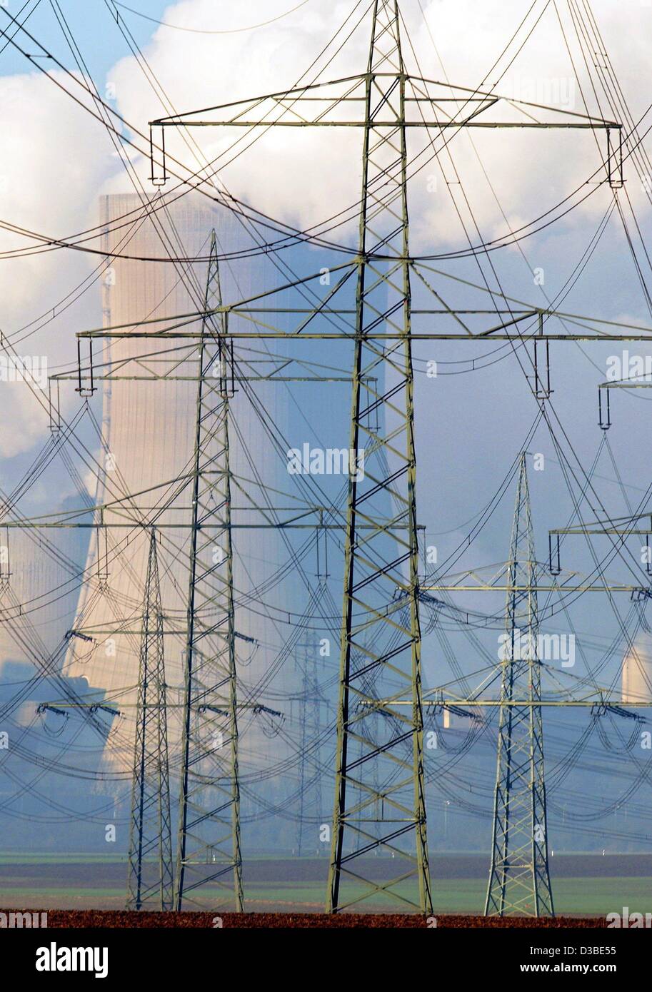 Power lines in the forest hi-res stock photography and images - Alamy