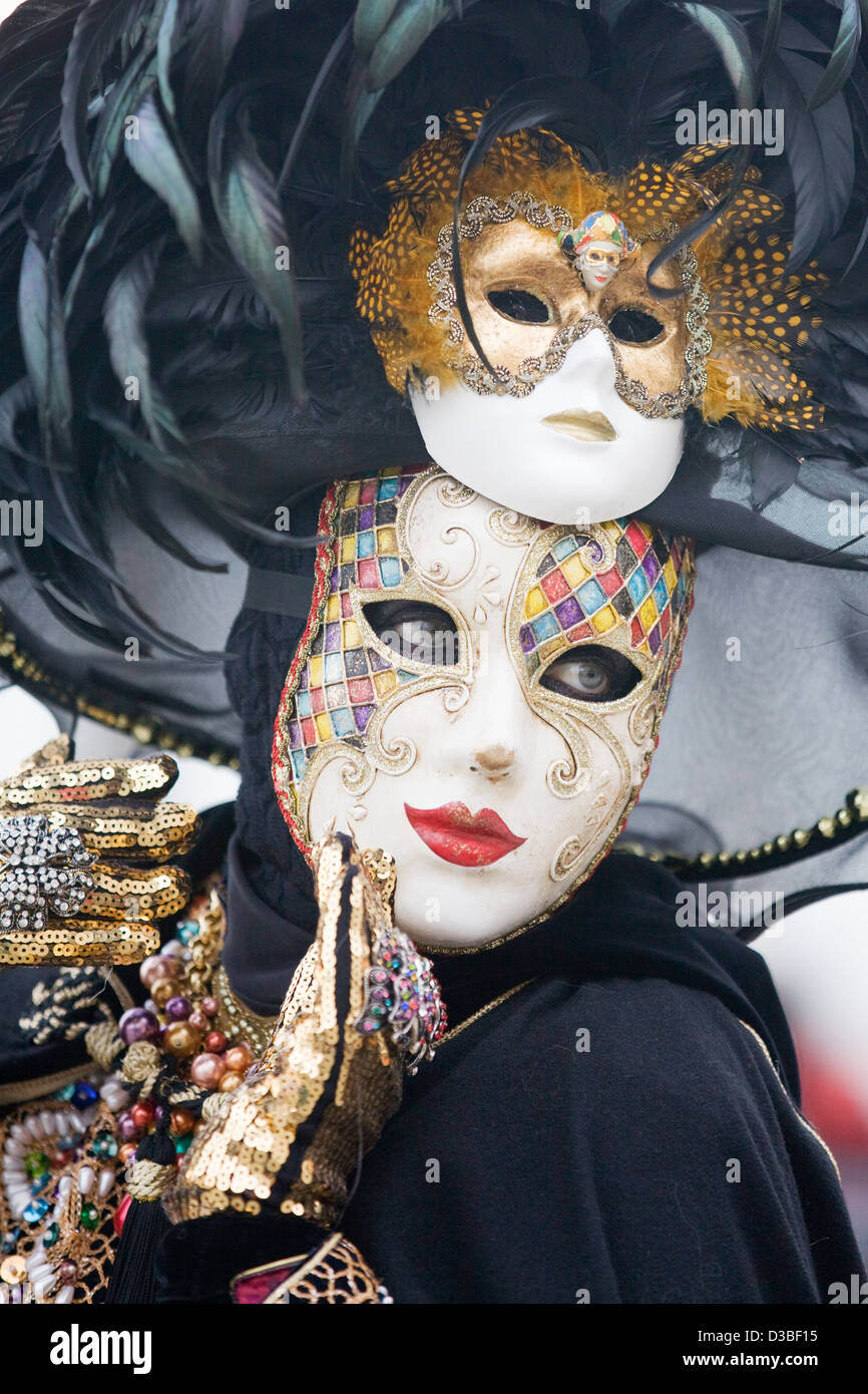 Traditional masks being worn at the carnival of Venice in San