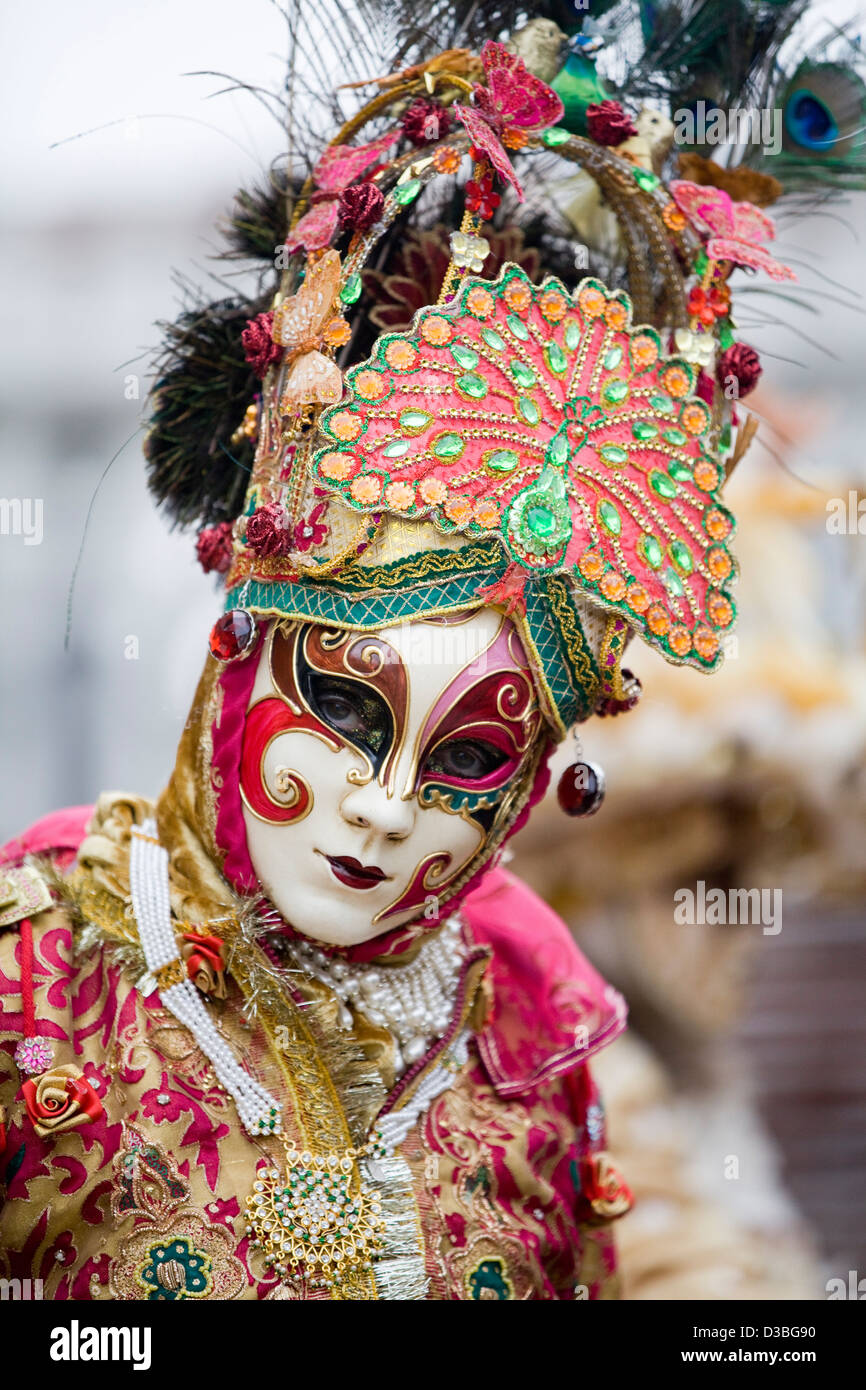 Traditional masks being worn at the carnival of Venice in San