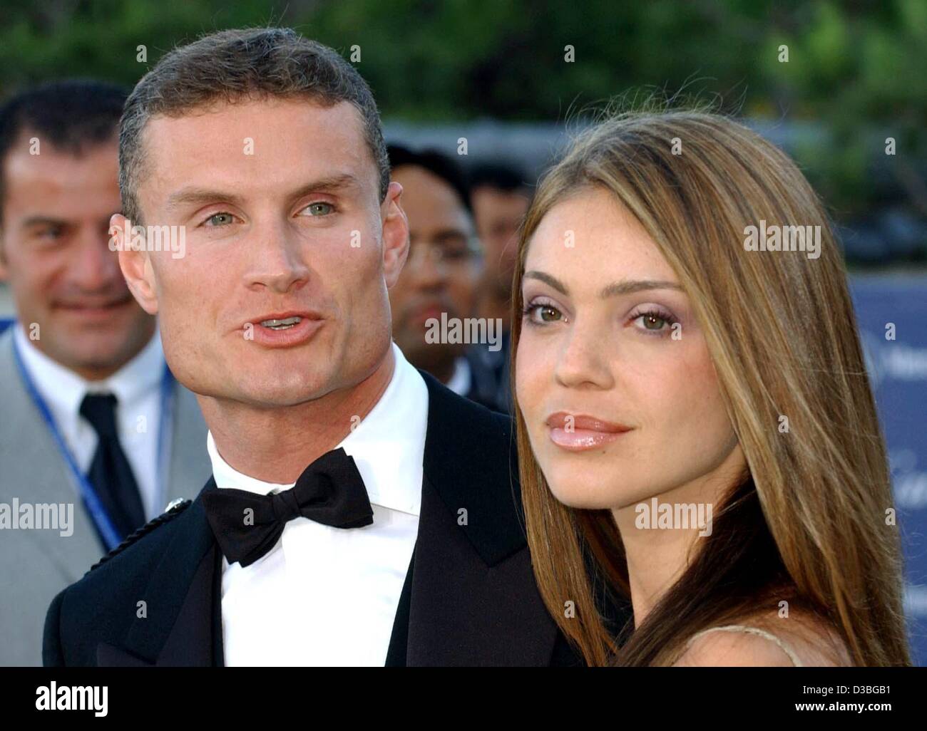 (dpa) - Scottish formula one pilot David Coulthard and his girlfriend Simone arrive to the award ceremony for the Laureus Sports Award at the Grimaldi Forum in Monte Carlo, 20 May 2003. Stock Photo