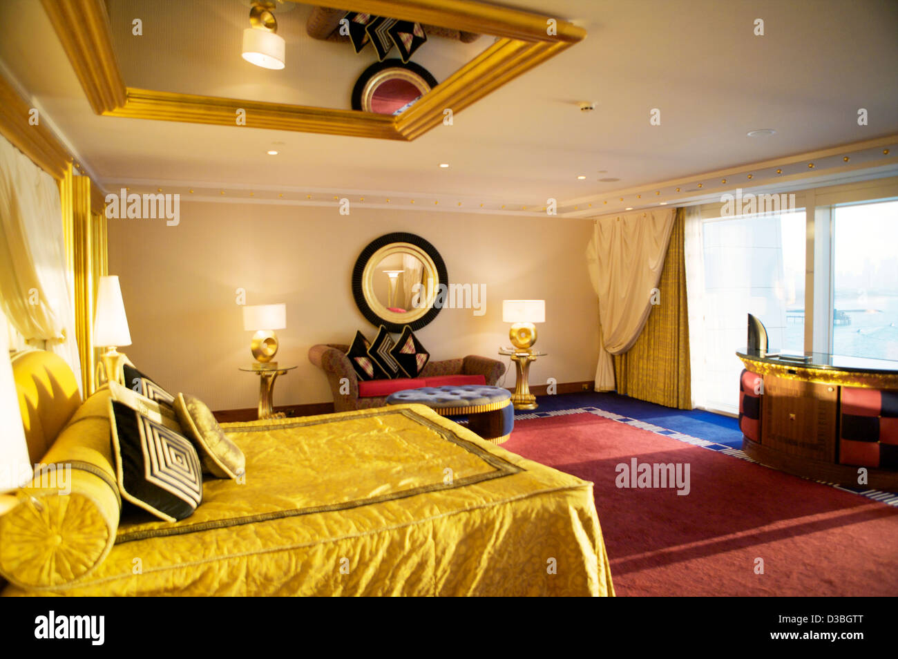 The Bedroom In A Suite In The Burj Al Arab Sails In The