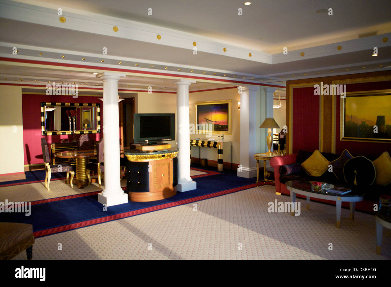 The Interior Of A Suite In Sunlight In The Burj Al Arab