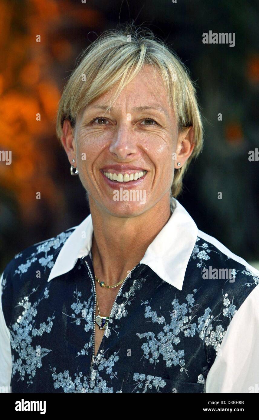 (dpa) - US tennis player Martina Navratilova arrives to the gala dinner for the Laureus Award at the sports club in Monte Carlo, 19 May 2003. Navratilova, of Czechoslovakian descent, defected in September 1975 at the age of 18 and became a United States citizen in July 1981. The 'Laureus World Sport Stock Photo