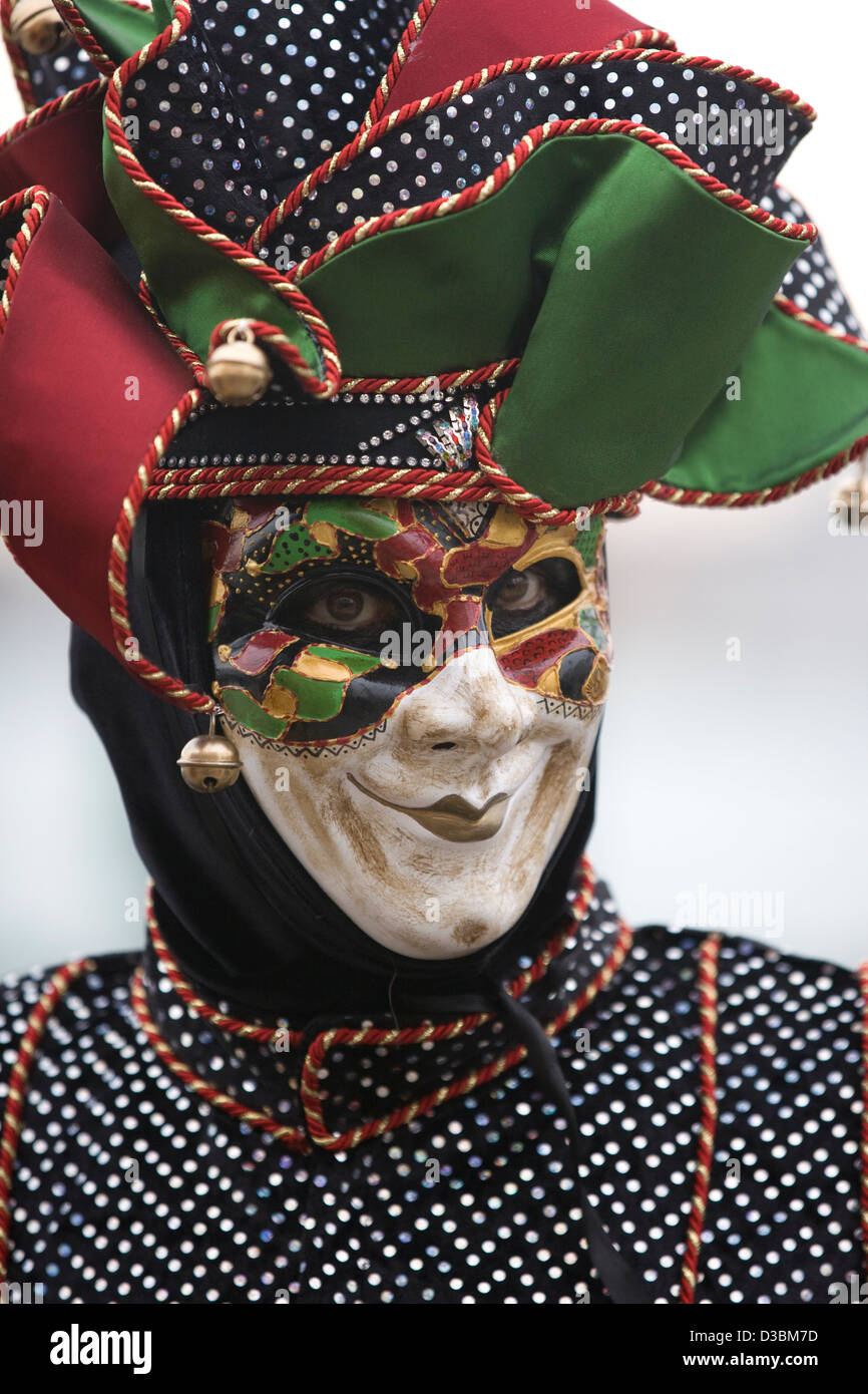 Traditional masks being worn at the carnival of Venice in San