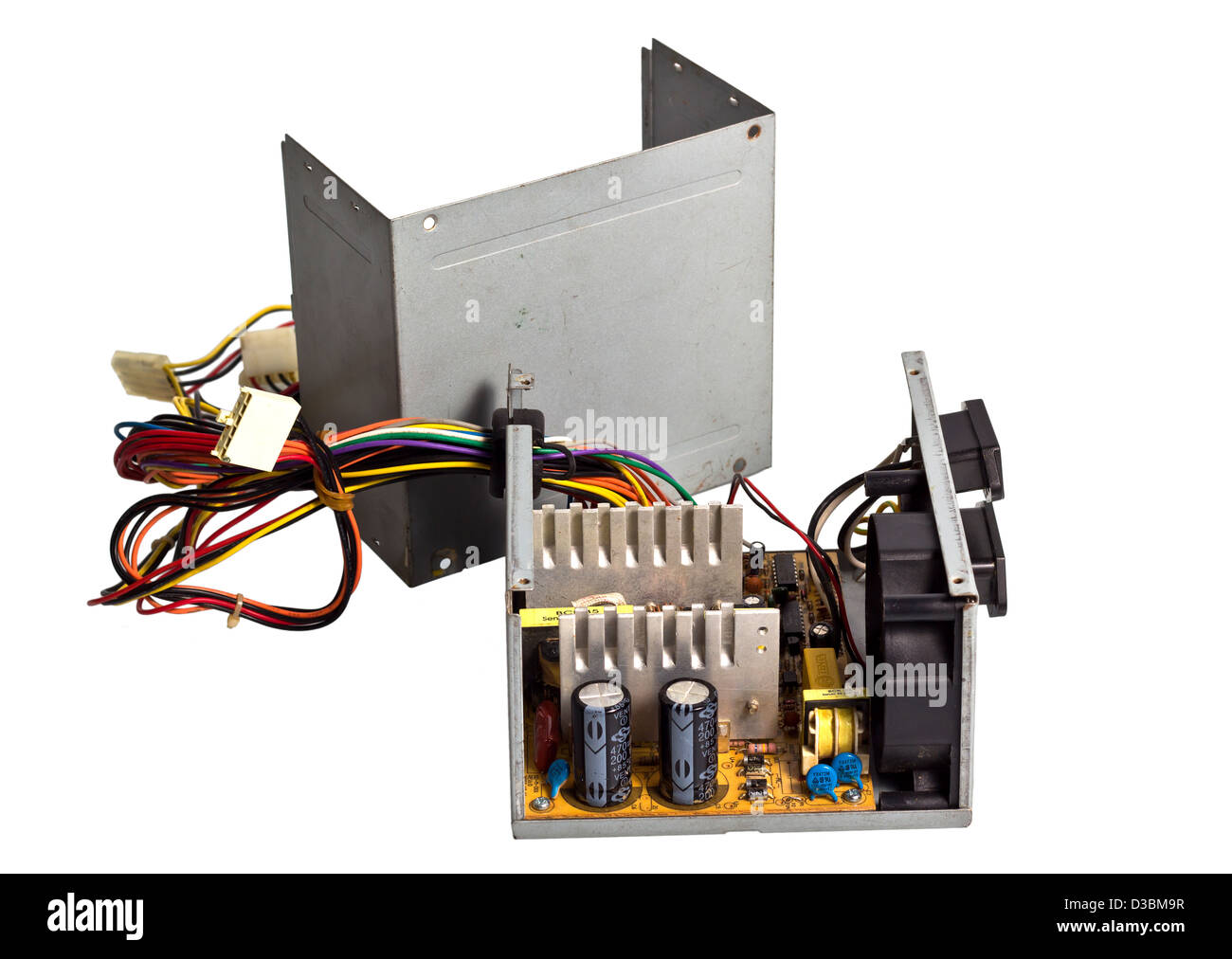 Inside of Computer's Power Supply Stock Photo - Alamy