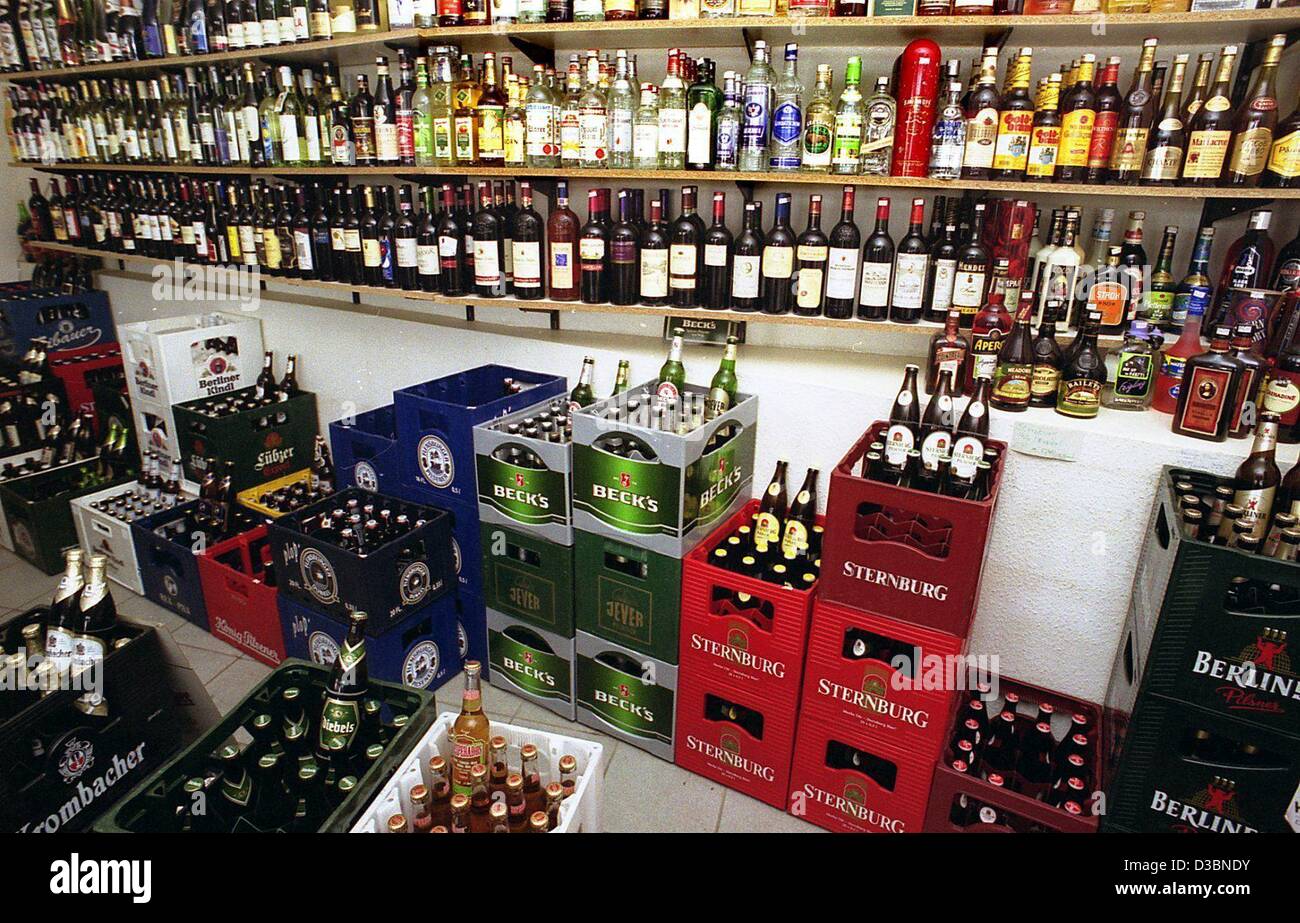 (dpa) A view into a 'drink market', a store which sells all kinds of