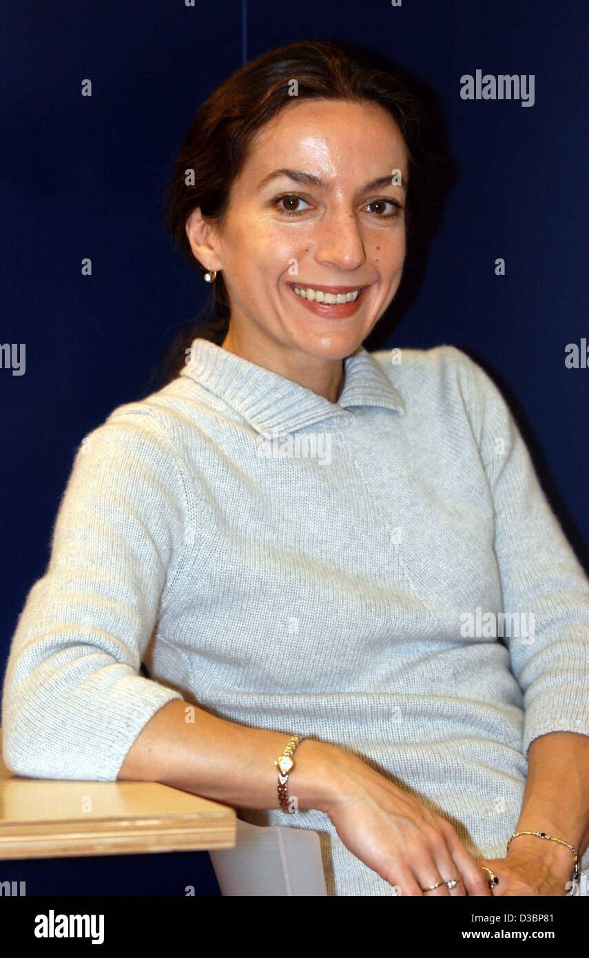 (dpa) - Russian writer Polina Dashkova poses at the Book Fair in Frankfurt, 11 October 2003. She published her first novel in 1996, and has since sold more than 18 million copies of her crime novels. Her latest novel is the crime story 'Russische Orchidee' (Russian orchid). Stock Photo