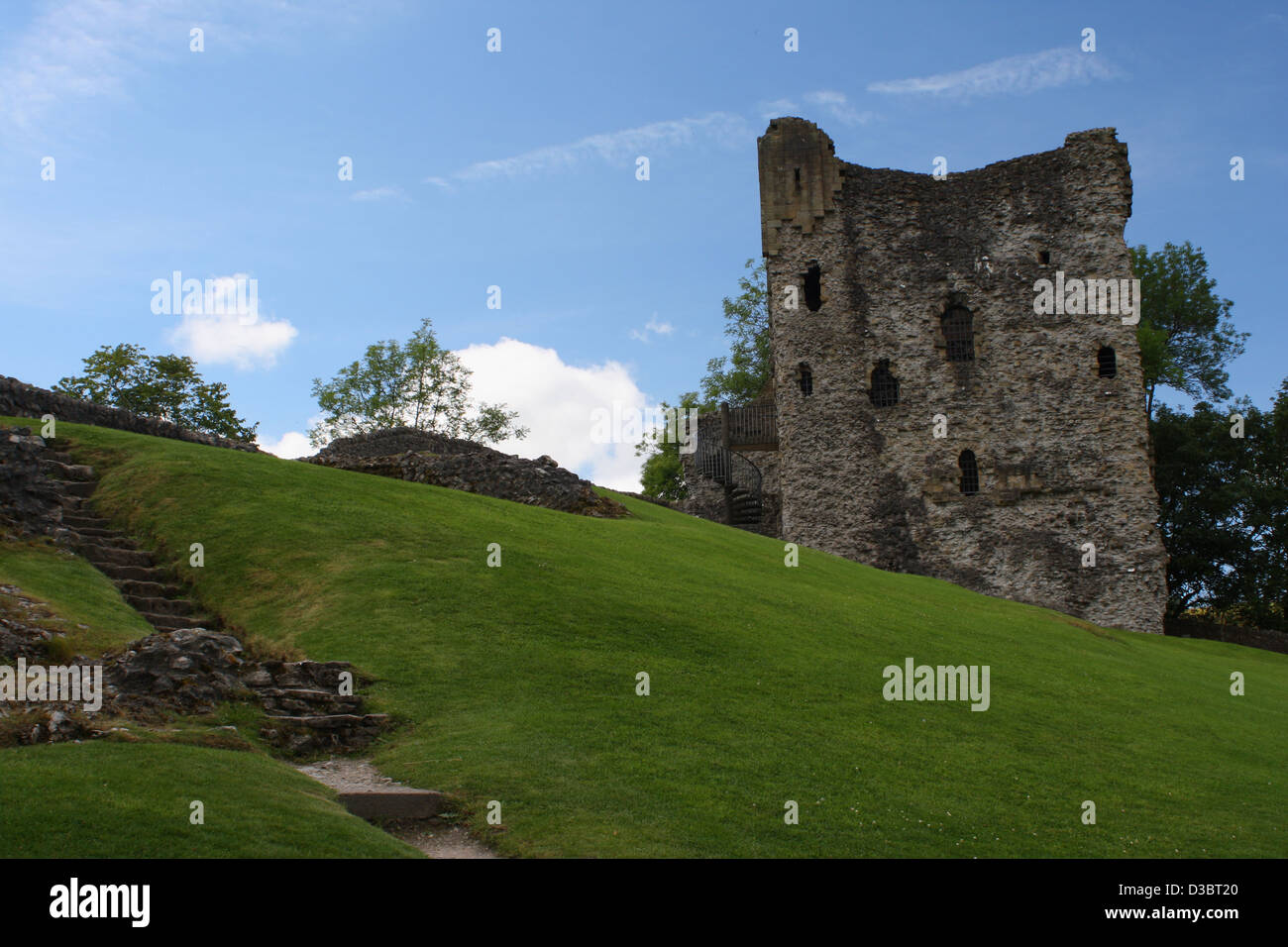 Peveril castle and its grounds in Castleton Stock Photo - Alamy