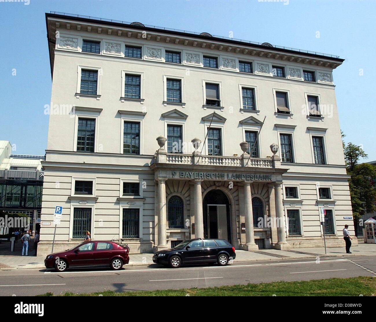 (dpa) - A view of the Bayerische Landesbank (Bavarian state bank) in Munich, 5 August 2003. Stock Photo