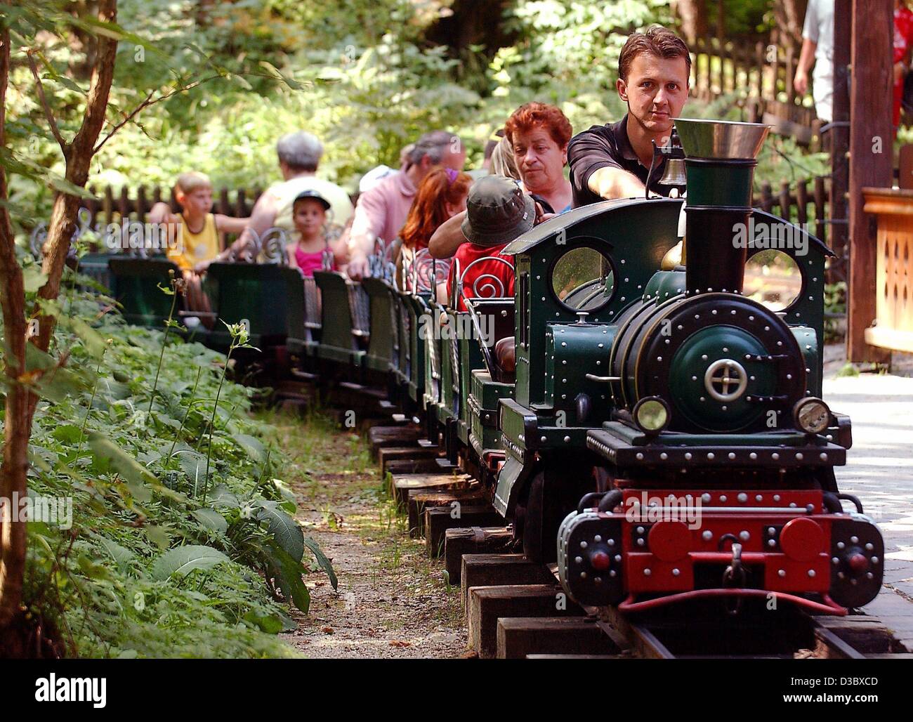  dpa Children And Their Parents Ride On A Miniature Train For 