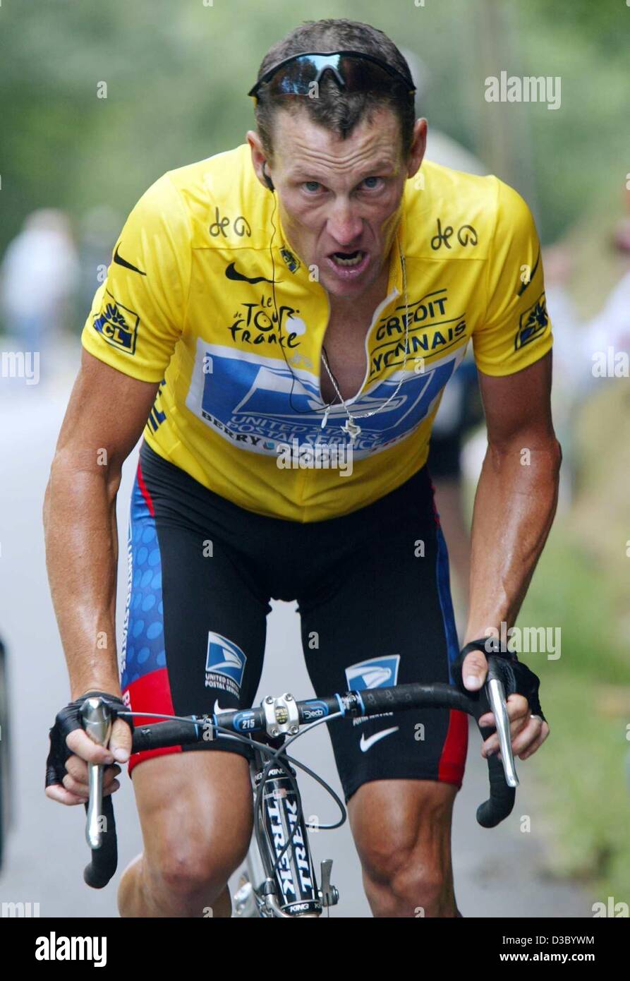 (dpa) US cyclist and frontrunner Lance Armstrong (Team US Postal