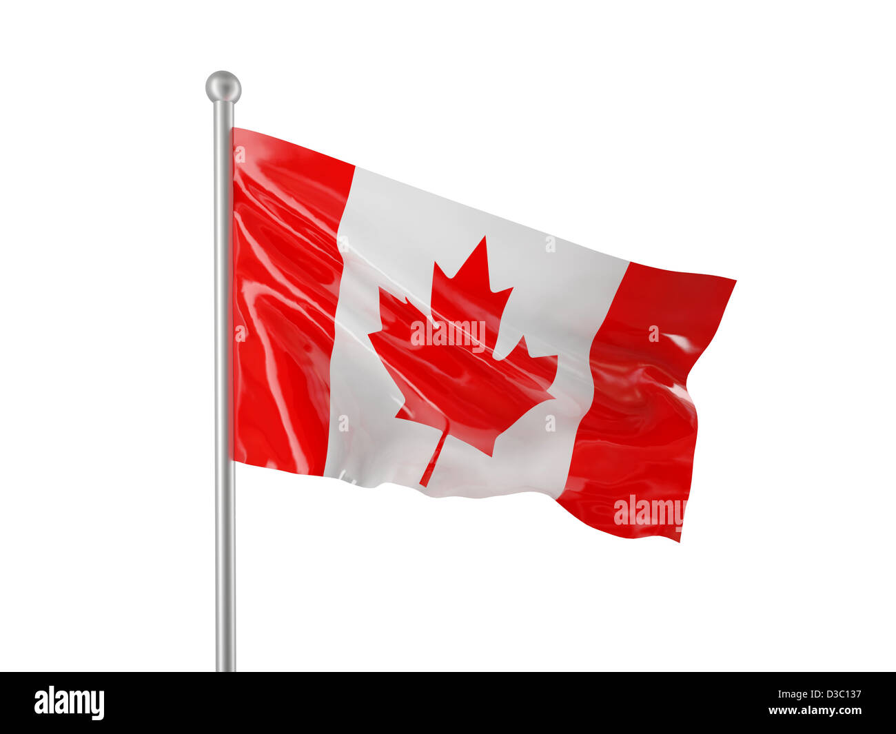 canada flag isolated on white background Stock Photo - Alamy