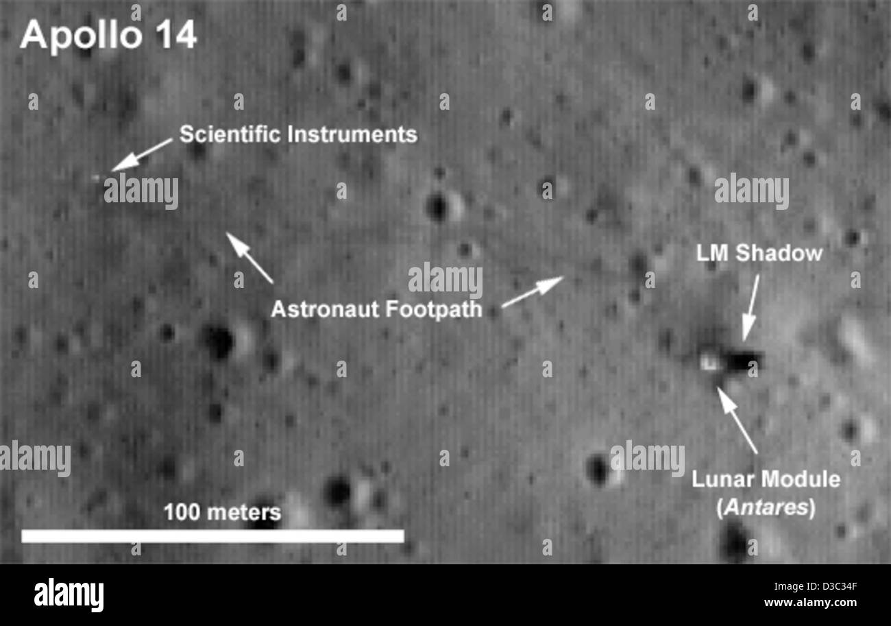 Apollo Footprints are STILL on the Moon! (NASA, Moon, 7/17/09) Stock Photo