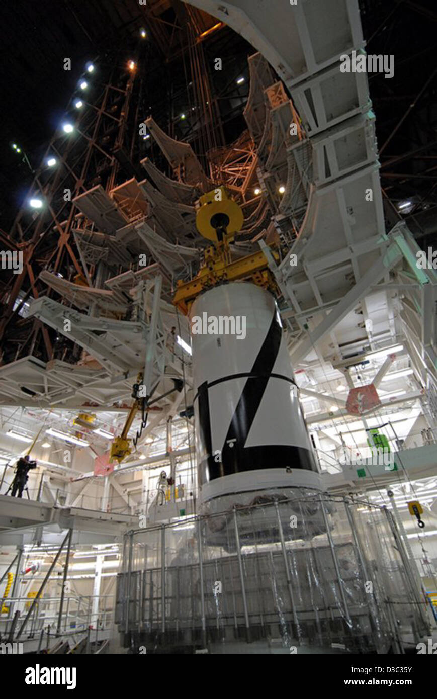 The Ares I-X rocket is showcased during its testing phase at Kennedy ...