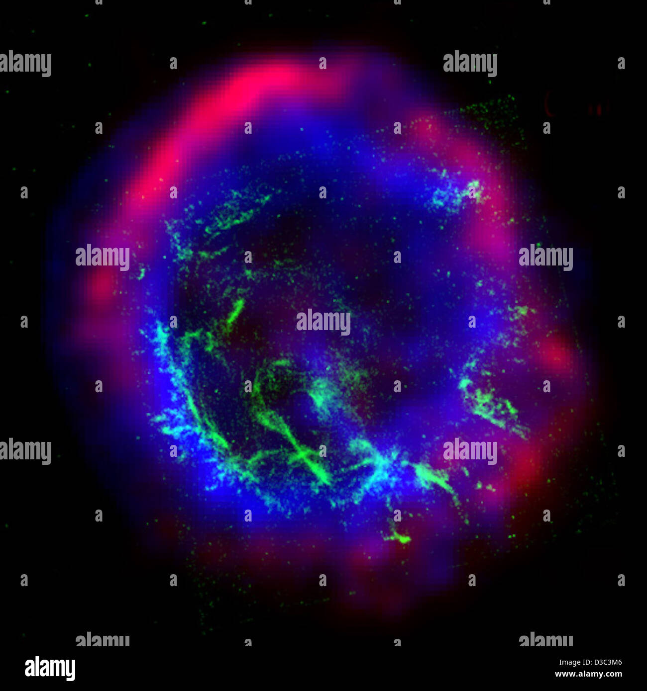 Supernova Explosion in the Small Magellanic Cloud (NASA, Chandra, 4/10/00) Stock Photo