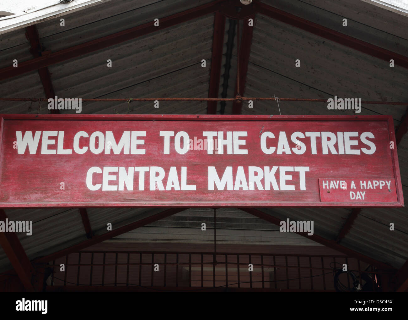 CENTRAL MARKET, CASTRIES, ST.LUCIA Stock Photo