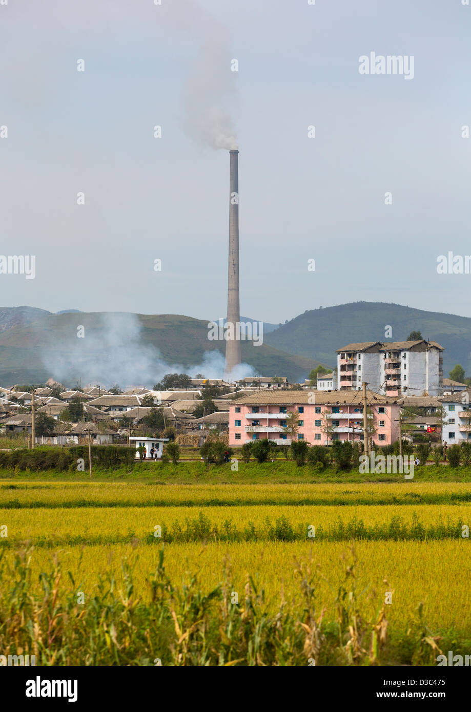 Giant Chime In A Village, Hamhung, North Korea Stock Photo