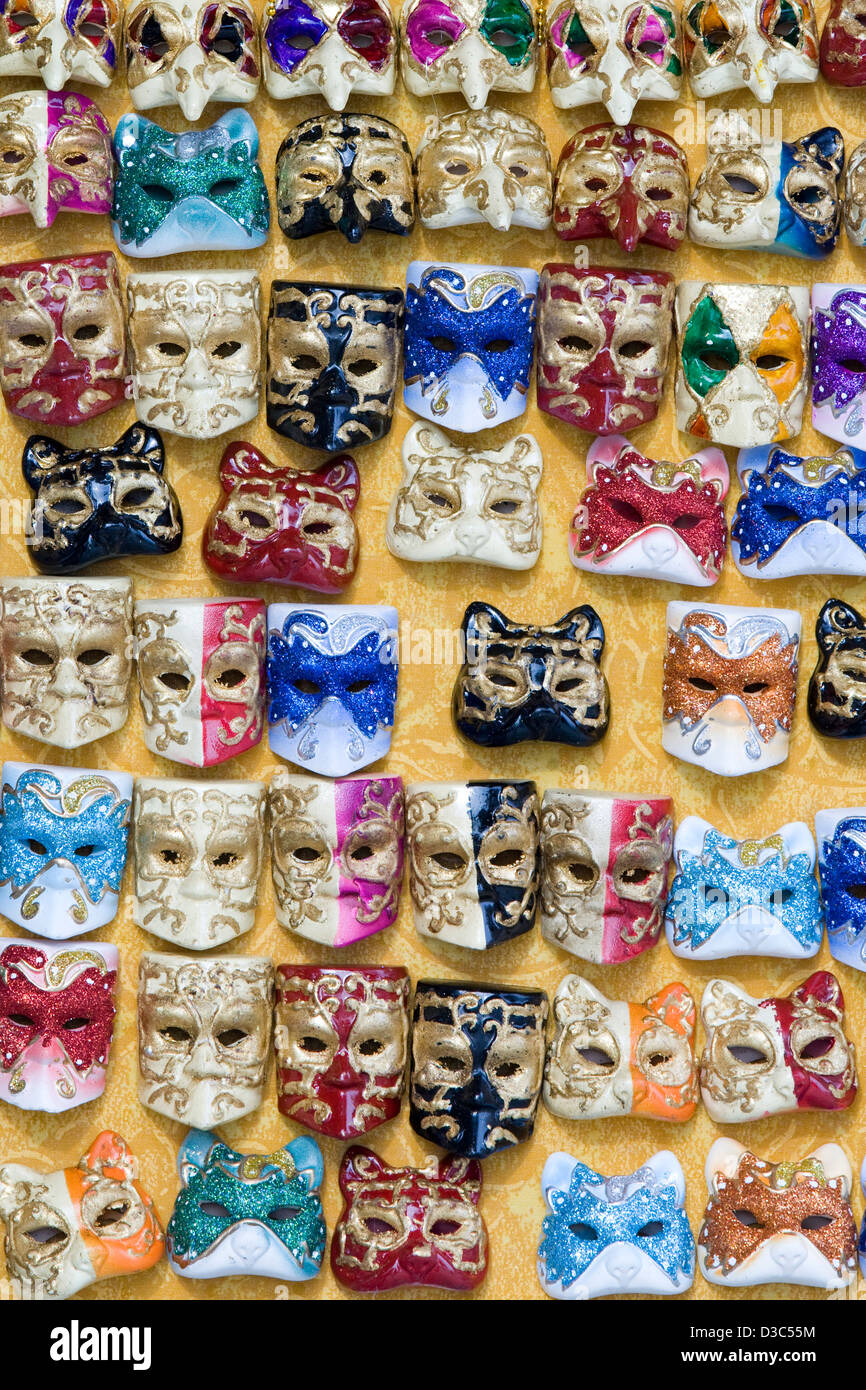Venetian Mask Refrigerator magnets for sale in Venice Stock Photo