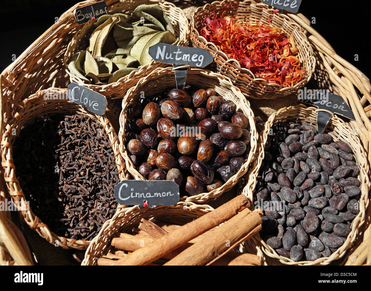 CARIBBEAN SPICES,GRENADA Stock Photo Alamy