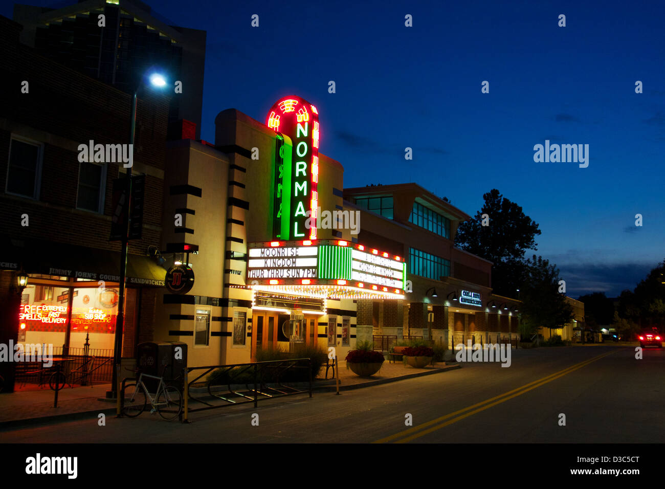 The historic Normal Theater, Normal, Illinois Stock Photo