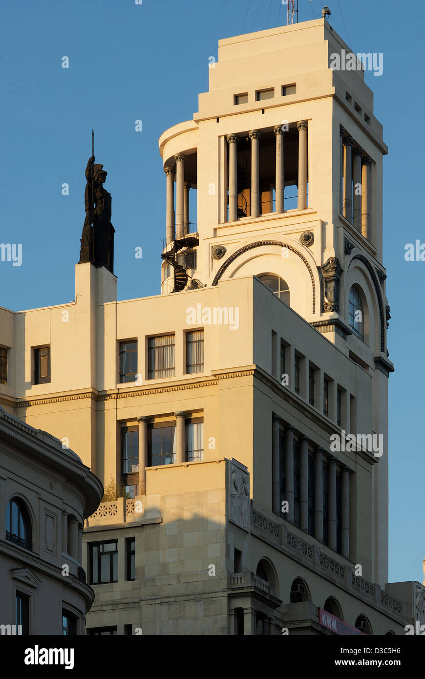 Madrid Spain An Art Deco Buildings On The Gran Via Stock Photo Alamy