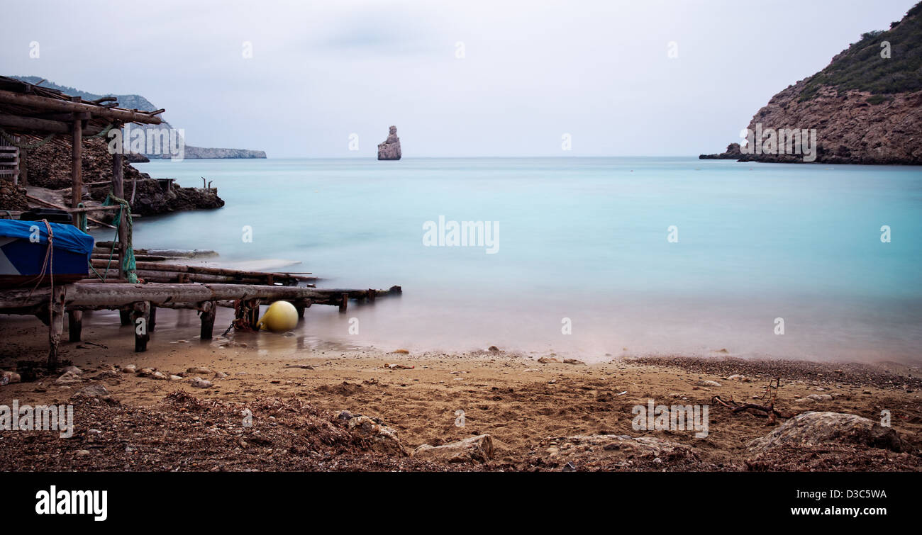 Benirras beach. Ibiza, Balearic Islands, Spain Stock Photo