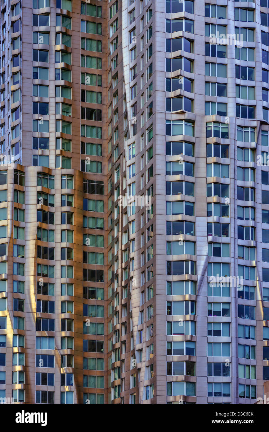 The Gehry, New York Building New York City USA. An Expensive To Rent Apartment Block In Lower