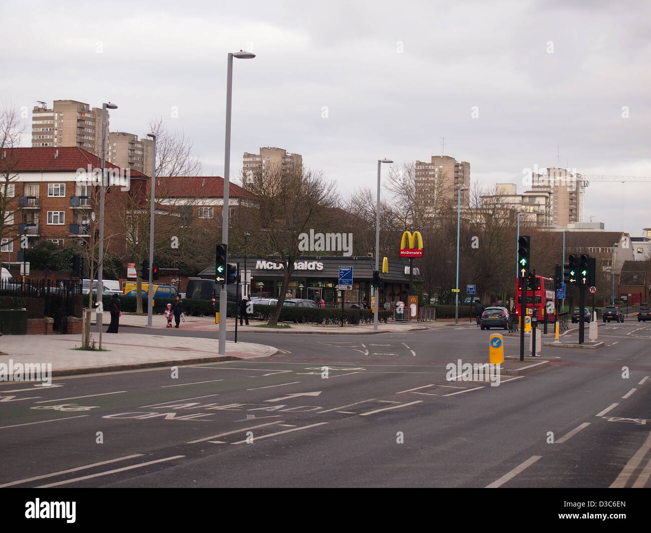 Drive-In McDonalds in Brentord Stock Photo