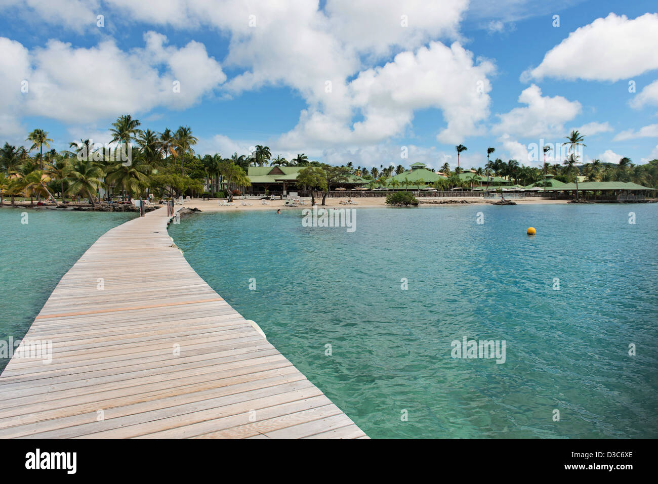 Club Med les Boucaniers, beach luxury resort, Le Marin, Martinique Island, Lesser Antilles,  Caribbean Sea, France Stock Photo