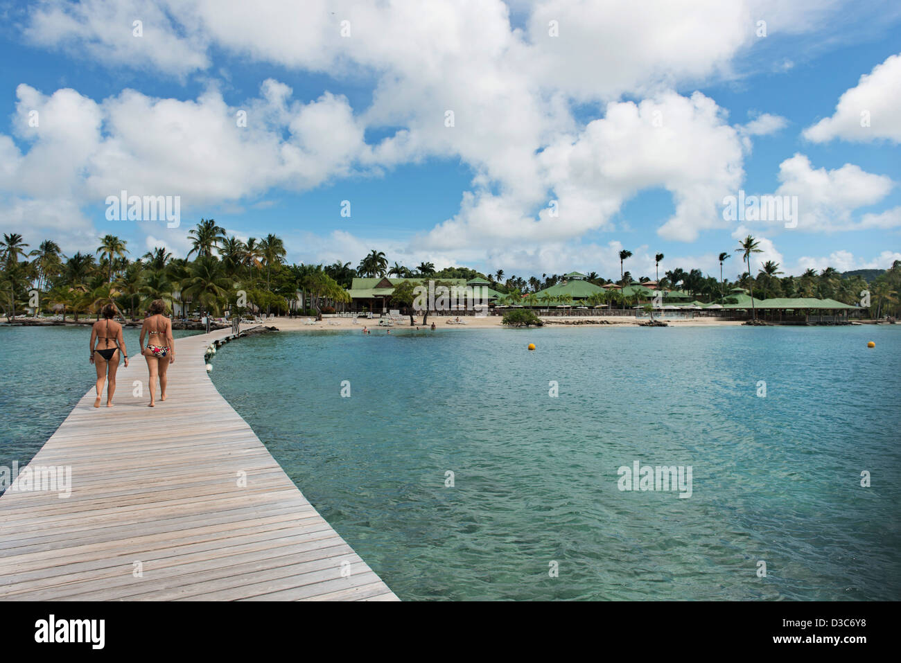 Club Med les Boucaniers, beach luxury resort, Le Marin, Martinique Island, Lesser Antilles,  Caribbean Sea, France Stock Photo